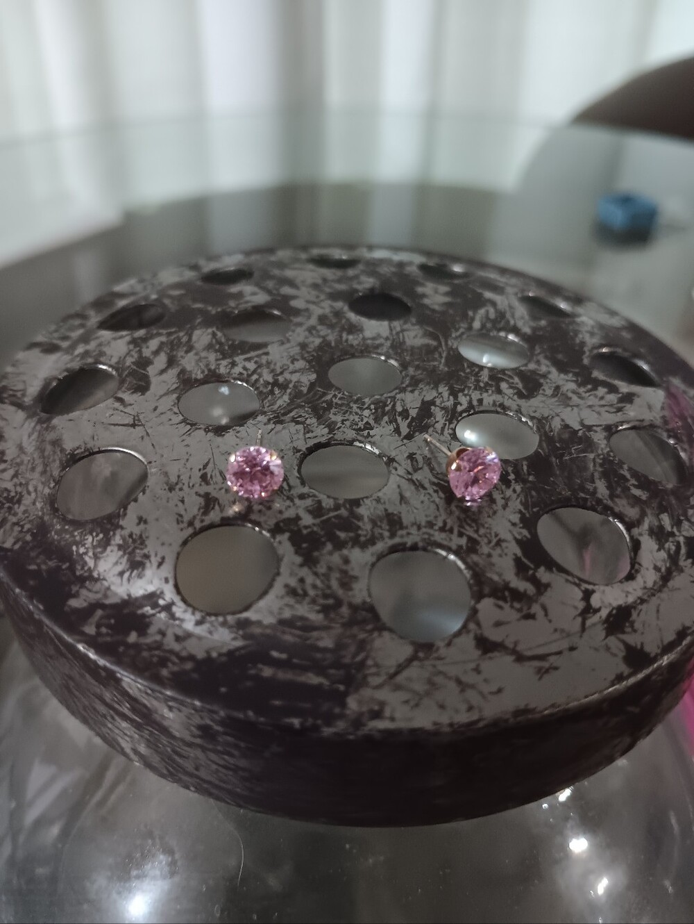 10k Pink And Blue Earings